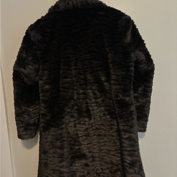 ISO Vintage Brown Faux Fur Animal Print (Tiger) Midi Coat - Size 40 (Large) - Picture 8 of 14